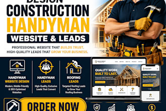 design construction handyman website handyman leads handyman roofing leads