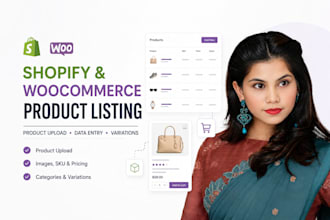 shopify product listing and woocommerce product upload