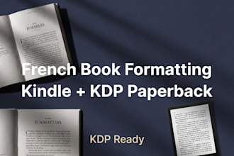 do french book formatting for kindle ebook and KDP paperback