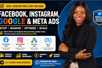 setup high converting facebook ads,meta ads, instagram and google ads campaign