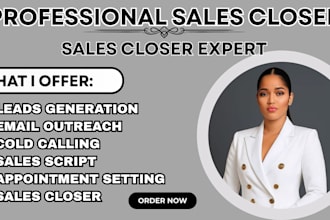 sales closer high ticket sales rep b2b sales  salesperson cold caller b2b leads