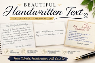 write your text in beautiful cursive handwriting