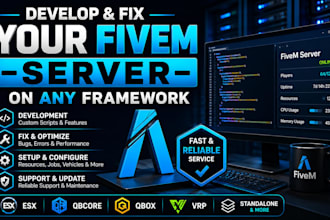 develop and fix your fivem server on any framework