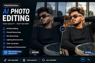 create cinematic ai photo editing and portrait retouch