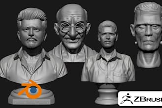 sculpt custom 3d head 3d statue bust 3d face 3d sculpture stl for 3d printing