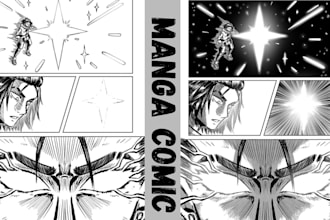draw and edit manga, anime, and comic book pages as a professional mangaka