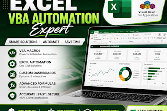 automate excel with vba macros, formulas and dashboards