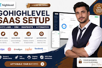 setup go high level saas, white label crm, snapshots and automation