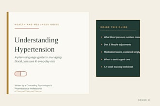write a validated health or pharma guide for your brand