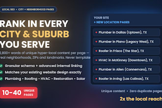 create location pages for local SEO to rank your service business in every city