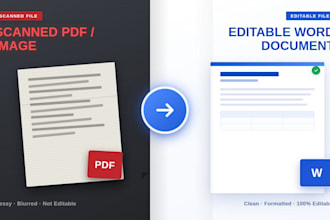 convert scanned PDF or image