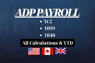 calculate payroll stubs, w2 for you and employee