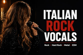 be italian singer female rock singer hard metal rock singer edm vocalist
