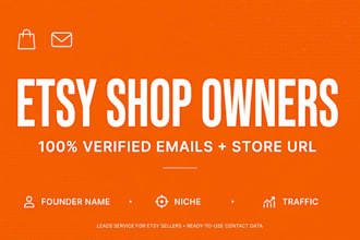 find etsy shop owners with verified email leads for your agency
