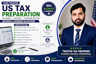 prepare US individual and business tax returns