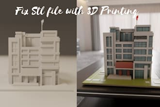 model fix scale edit clean convert split 3d model stl file for 3d printing
