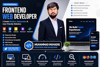 develop a professional front end website for your business