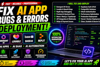 fix emergent sh lovable base44 replit ai app bugs and deployment