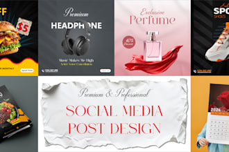 design premium social media posts for all platforms