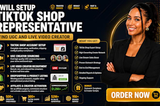 setup tiktok shop tiktok shop representative find ugc live video creator