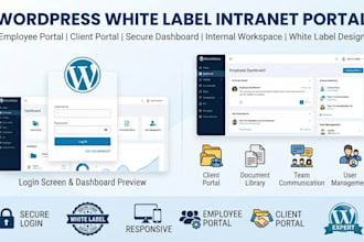design wordpress white label intranet portal for employees and clients