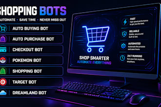 build  shopping pokemon bot, checkout bot, auto buying bot, auto purchase bot