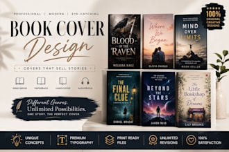 design a professional book cover, kindle ebook , audiobook cover