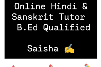 be your expert online hindi and sanskrit tutor