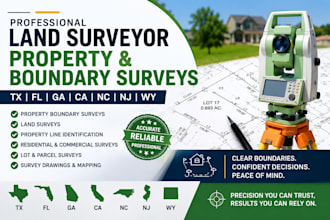 usa tx fl ga ca nc nj wg land surveyor property and boundary surveys