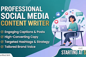 write engaging social media posts, captions, and articles