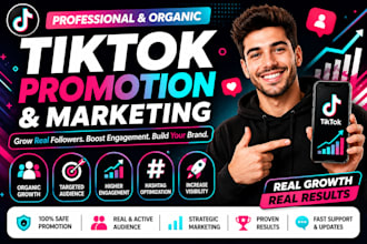 manage tiktok promotion and marketing for organic follower growth
