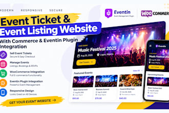design event website event ticket eventin with woocommerce website