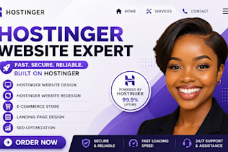 design roofing, hvac, plumber, construction website design hostinger website