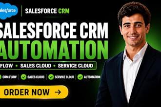 setup salesforce crm flow sales cloud serivce cloud automation