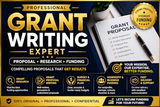 write grant proposal, grant application, grant research for nonprofit