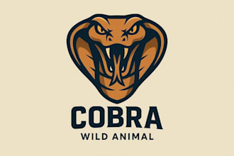 make an amazing cobra snake wild animal head mascot logo design in one day