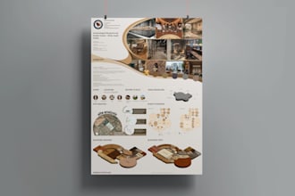create a professional architectural poster using photoshop