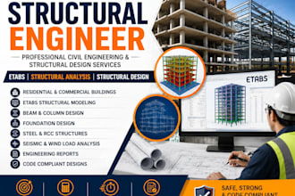b civil engineer structural engineer structural design structural analysis etabs