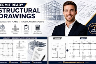 do permit ready structural drawings foundation plan and calculation reports