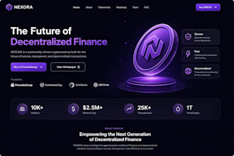 create a professional website for your crypto coin or token