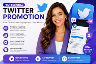do twitter x promotion, followers growth and social media marketing