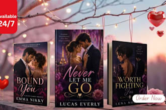 design stunning romance book cover ebook paperback cover