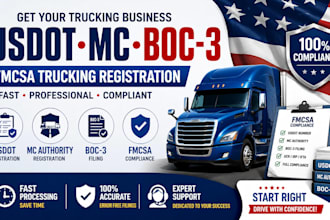 do usdot mc, truck number registration, boc 3 filing and fmcsa compliance