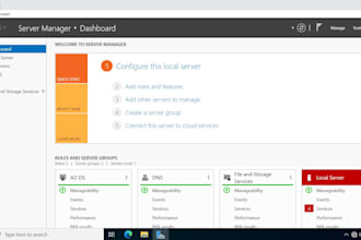 manage windows server, dns, dhcp, active directory, and gpo