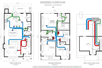 do 2d construction architectural floor plan hvac mep permit drawing residential