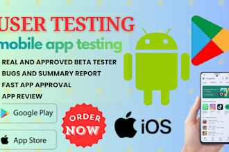 provide 12 testers closed testing 20 testers mobile app testing 12 tester