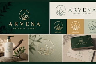 design editable etsy brand kit, brand guidelines, and brand board in canva
