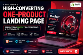 design a high converting one product landing page