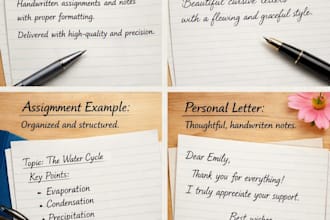 handwritten documents clean and accurate