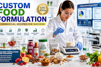 create custom food formulation and recipe for commercial production